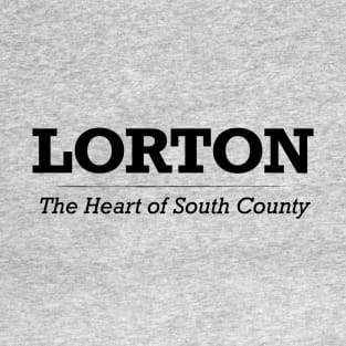 Lorton, Heart of South County - Black Print T-Shirt